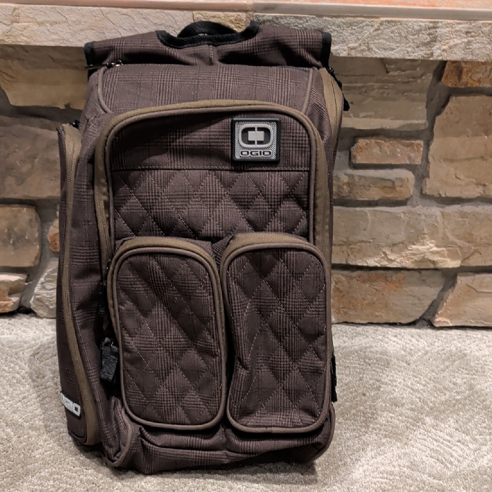 OGIO Quilted Brown Backpack